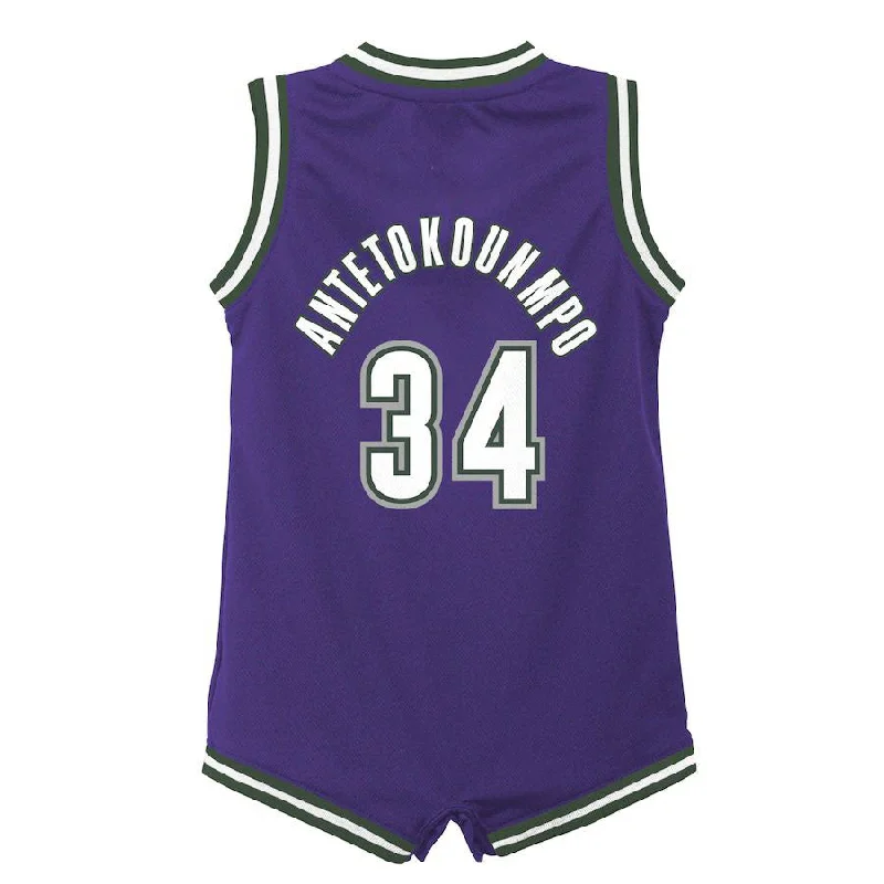 NFC jerseys with the latest player updates -M.Bucks #34 Giannis Antetokounmpo Infant 2022-23 Swingman Jersey Purple Classic Edition Stitched American Basketball Jersey