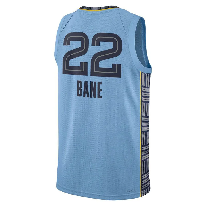 NFC football jersey with retro design -M.Grizzlies #22 Desmond Bane Jordan Brand 2022-23 Statement Edition Swingman Jersey Light Blue Stitched American Basketball Jersey