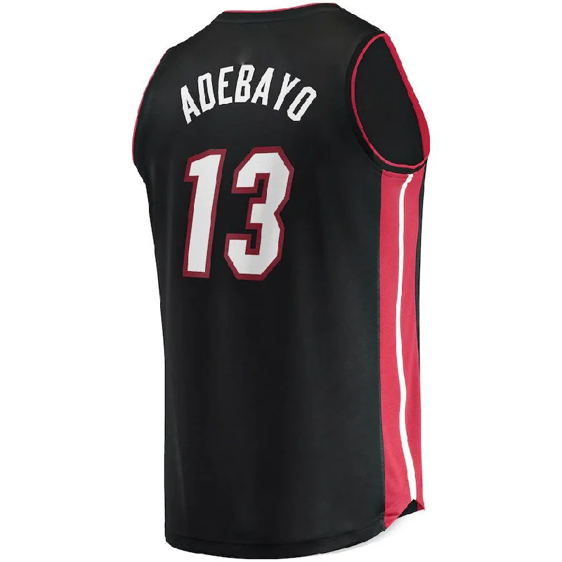 Classic NFC jerseys for collectors -M.Heat #13 Bam Adebayo Fanatics Branded Fast Break Player Jersey Icon Edition  Black Stitched American Basketball Jersey