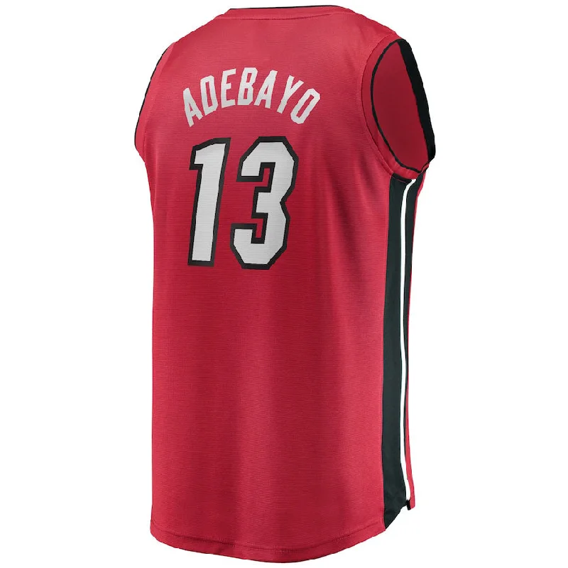 NFC jersey for men’s football fans -M.Heat #13 Bam Adebayo Fanatics Branded 2022-23 Fast Break Replica Jersey  Red Statement Edition Stitched American Basketball Jersey