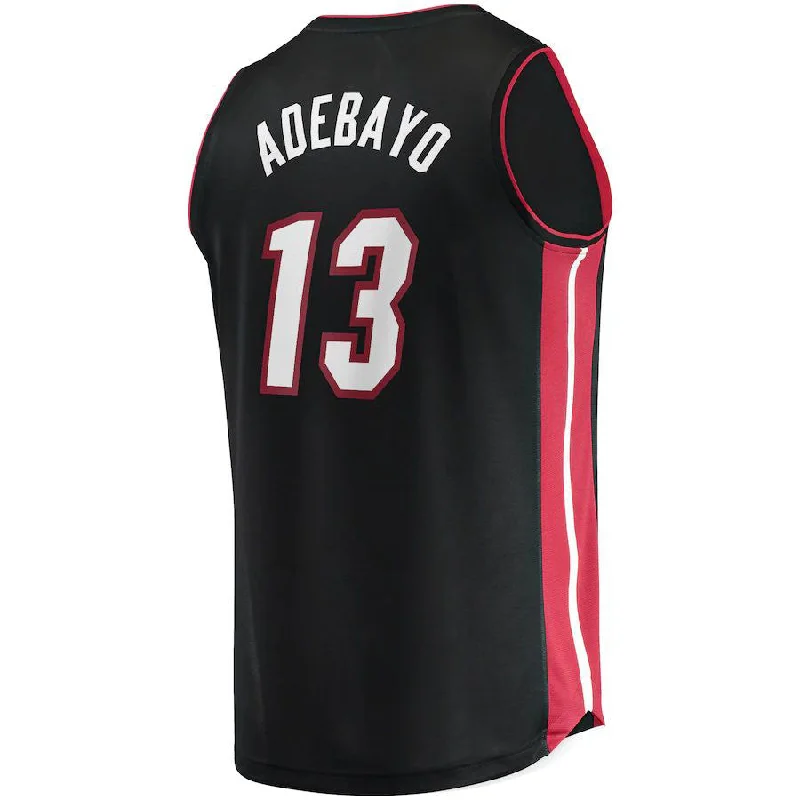 Buy NFC jerseys for all teams -M.Heat #13 Bam Adebayo  Fanatics Branded 2022-23 Fast Break Replica Jersey Icon Edition Black Stitched American Basketball Jersey